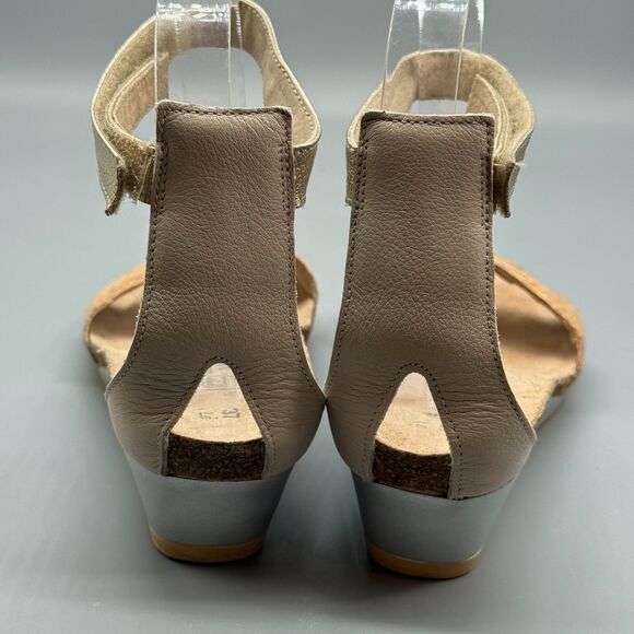 Naot Pixie Women's 6 Cork Ivory Sandals Strappy Wedge Ankle Strap Comfort Shoes - Picture 6 of 11